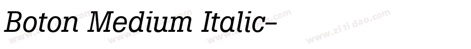 Boton Medium Italic字体转换